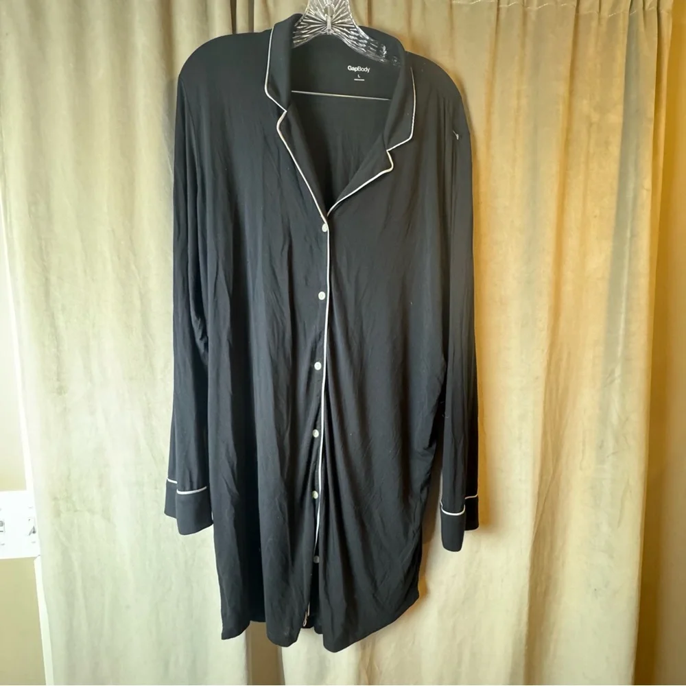 GAP Softest Modal PJ‎ Shirtdress Women’s Large Soft Pajama button down L